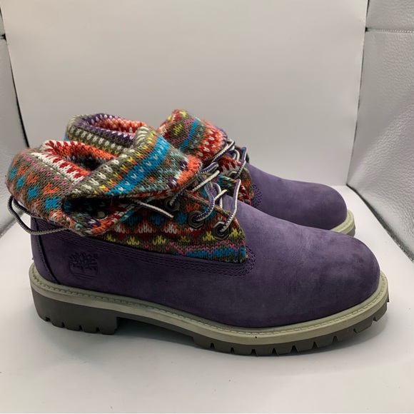 Timberland Other - Timberland Earth Keeper Purple Boots big girls youth size US 4.5